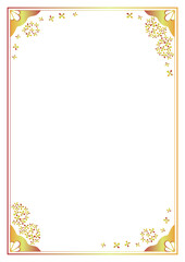 Obraz premium 金木犀の花のシンプルフレーム素材