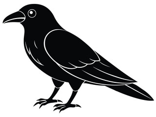 raven vector icon in bold style on black color and white background.