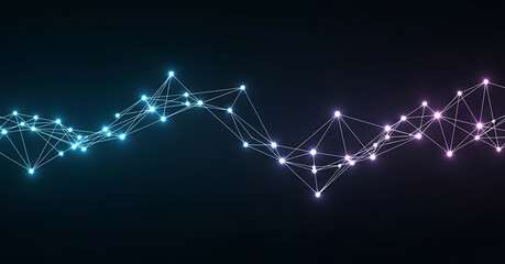 Minimal Digital Flow With Glowing Neon Points