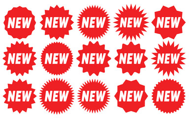 New Tag and Special Offer Badge Vector Set – Flat Icons, Labels, Stickers for Apps, Websites, Promotions and New Arrivals