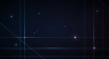 Simple Futuristic Lines With Glowing Points