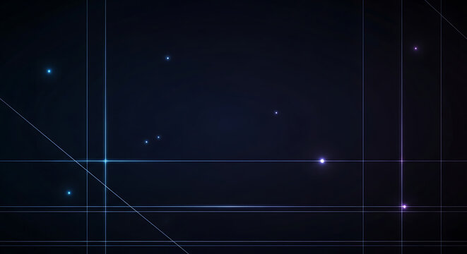 Simple Futuristic Lines With Glowing Points