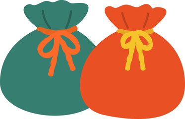 Traditional Korean Lucky Pouch Illustration