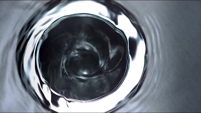 Water swirling during runoff