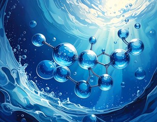 Subaquatic Molecular Structure Illuminated by Sunlight