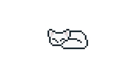 8-bit pixel art arctic fox character. looped animation 4k 30fps - Powered by Adobe