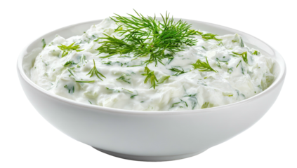 Creamy dip in a bowl