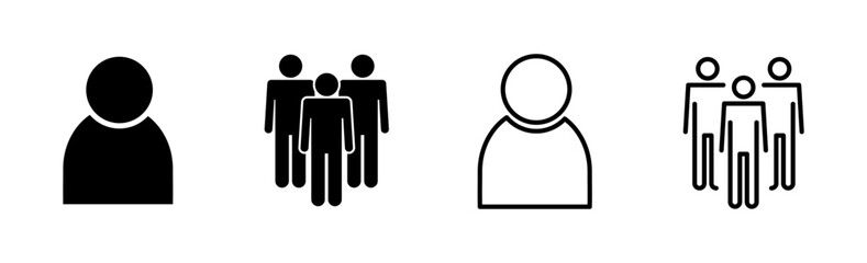 People icon set. person icon vector. User Icon vector. team symbols