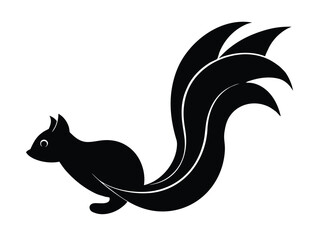 tail vector icon in bold style on black color and white background.