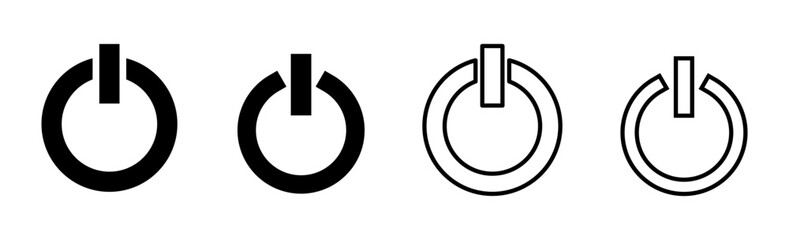 Power icon set. Power Switch Icon. Electric power