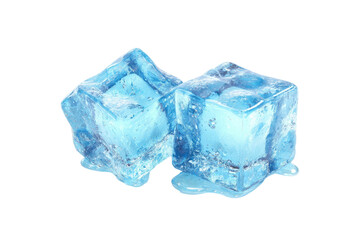 Obraz premium Two melting ice cubes