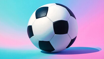 Naklejka premium Soccer ball on gradient background