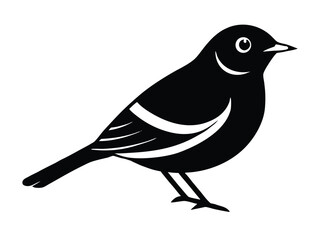 warbler vector icon in bold style on black color and white background.