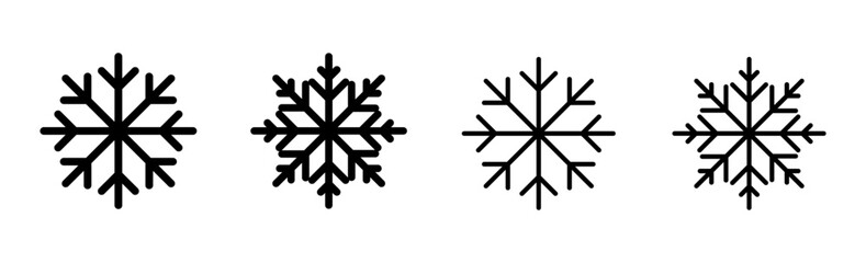 Snow icon set. snowflake icon vector