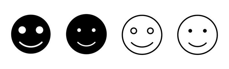 smile icon set. smile emoticon icon. feedback
