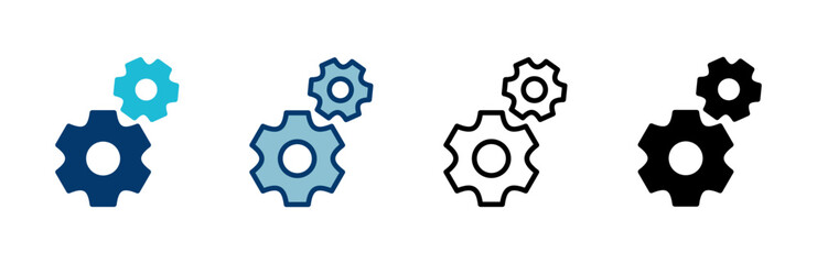 setting Icon vector isolated on white background. setting vector icon. Cog settings Icon Symbol. Gear