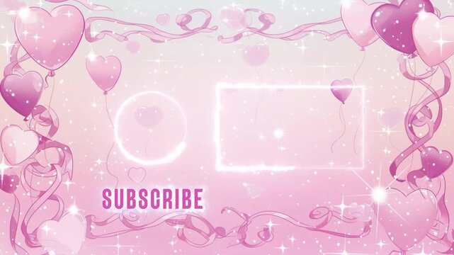 PINK Theme YouTube End Screen Saber Effect | Valentine's Theme YouTube End Screen or Outro