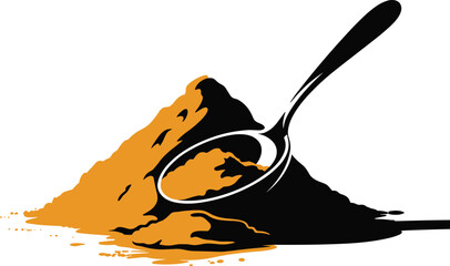 Abstract geometric composition with vibrant color accents and text elements