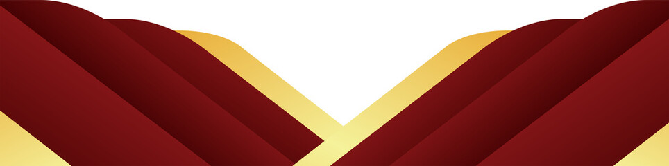 Red and Gold Abstract Header or Footer in Gradient Color