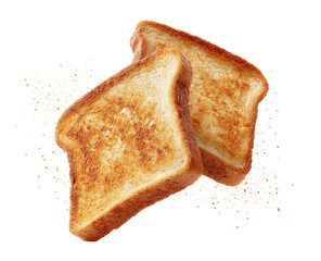 Golden toasted bread slices