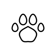Paw icon symbol for apps and websites. paw print sign and symbol. dog or cat paw