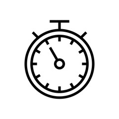 Stopwatch icon symbol for apps and websites. Timer sign and symbol. Countdown icon. Period of time