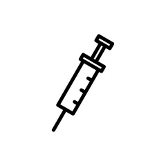 Syringe icon symbol for apps and websites. injection sign and symbol.vaccine icon