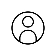 User icon symbol for apps and websites. person sign and symbol. people icon.