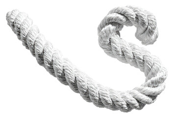White rope in a flowing S shape
