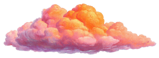 Colorful cumulus cloud