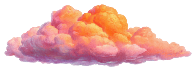 Colorful cumulus cloud