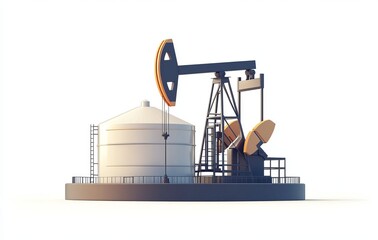 Oil rig and storage tank