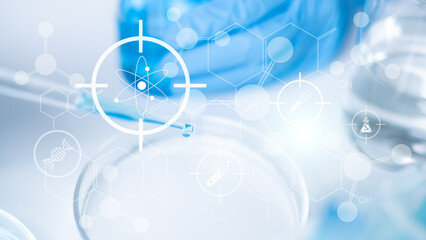 Professional young Asian woman scientist working biochemistry laboratory science research...