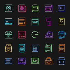 set of flat icons for web