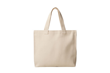 A stylish beige tote bag, perfect for daily use, displayed on a white isolated background.