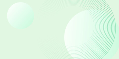 Top soft Abstract Background in Gradient green and white Tones with Circles. Circle effect style geometric, abstract texture