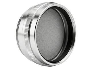Camera lens filter with a sparkle diffusion effect on a transparent background