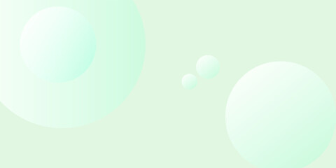 Top soft Abstract Background in Gradient green and white Tones with Circles. Circle effect style geometric, abstract texture