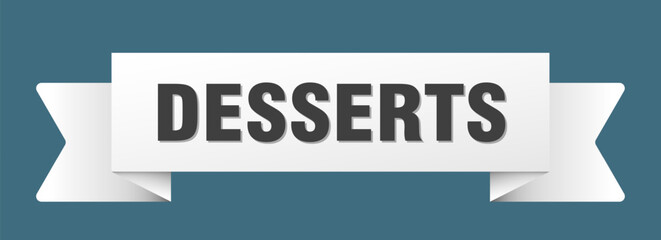 desserts ribbon isolated on transparent background. desserts ribbon