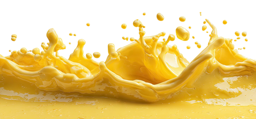 Vibrant Yellow Liquid Splash