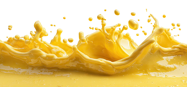 Vibrant Yellow Liquid Splash