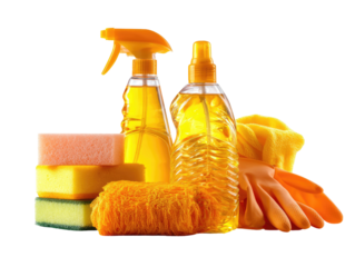 Cleaning supplies in various forms