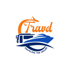 Modern Color Agency Travel Check Business Logo. Transport, Logistics Delivery Logo Design