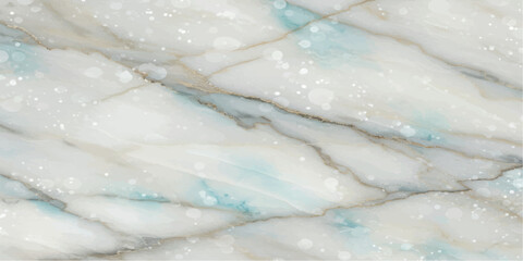 Seamless White Marble Texture with Gray and Teal Veins