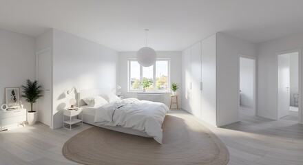 Fototapeta premium Modern bedroom interior design