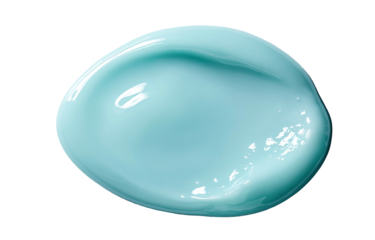 Light teal cosmetic smear on black background