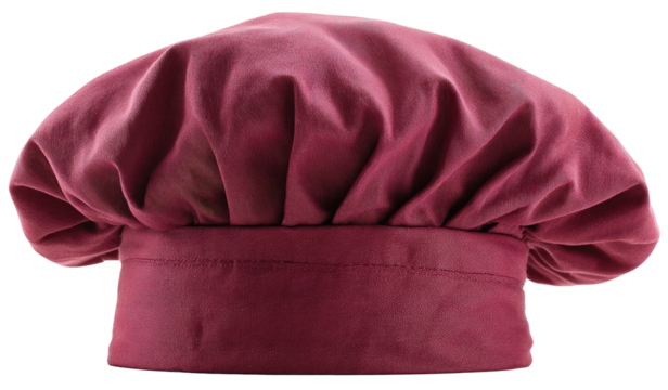 A deep burgundy chef's hat (1)
