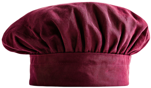 Burgundy chef's hat (1)