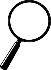 magnifying glass silhouette vector illustration