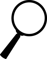 magnifying glass silhouette vector illustration